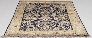 Carpet, Ghom part silk, approx. 205 x 135 cm.