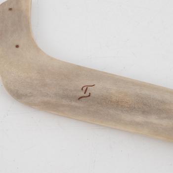 Thore Sunna, a signed reindeer horn knife.