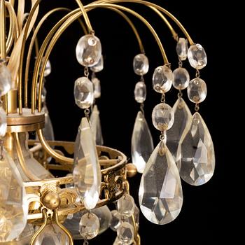 A 20th century gustavian-style chandelier.