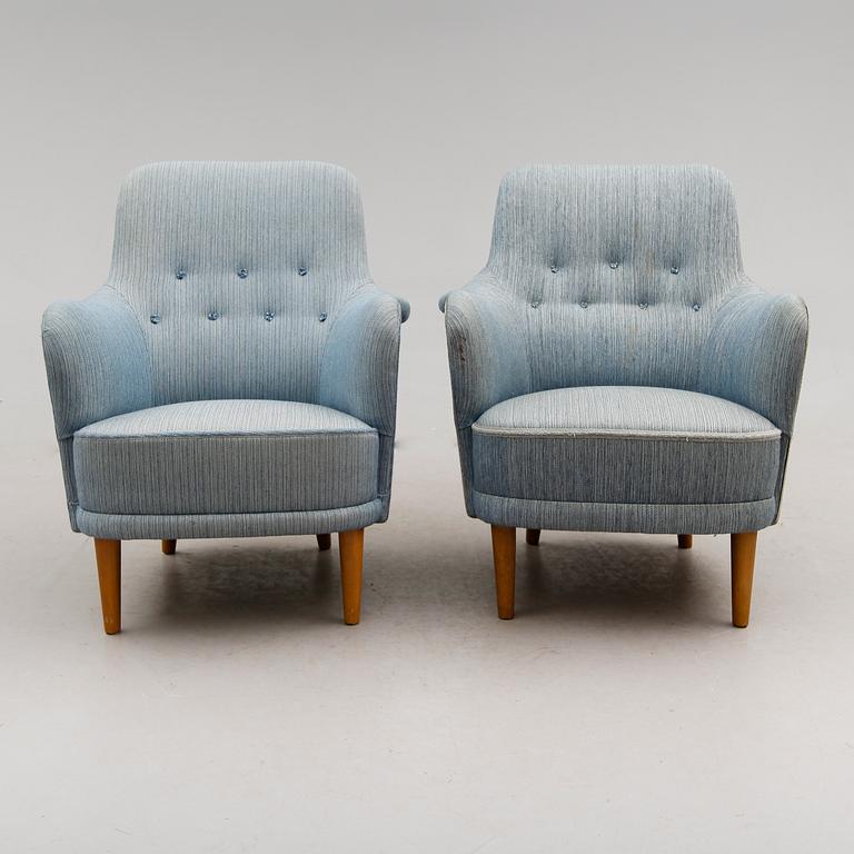 FÅTÖLJER, 2 st, "Samsas", Carl Malmsten.