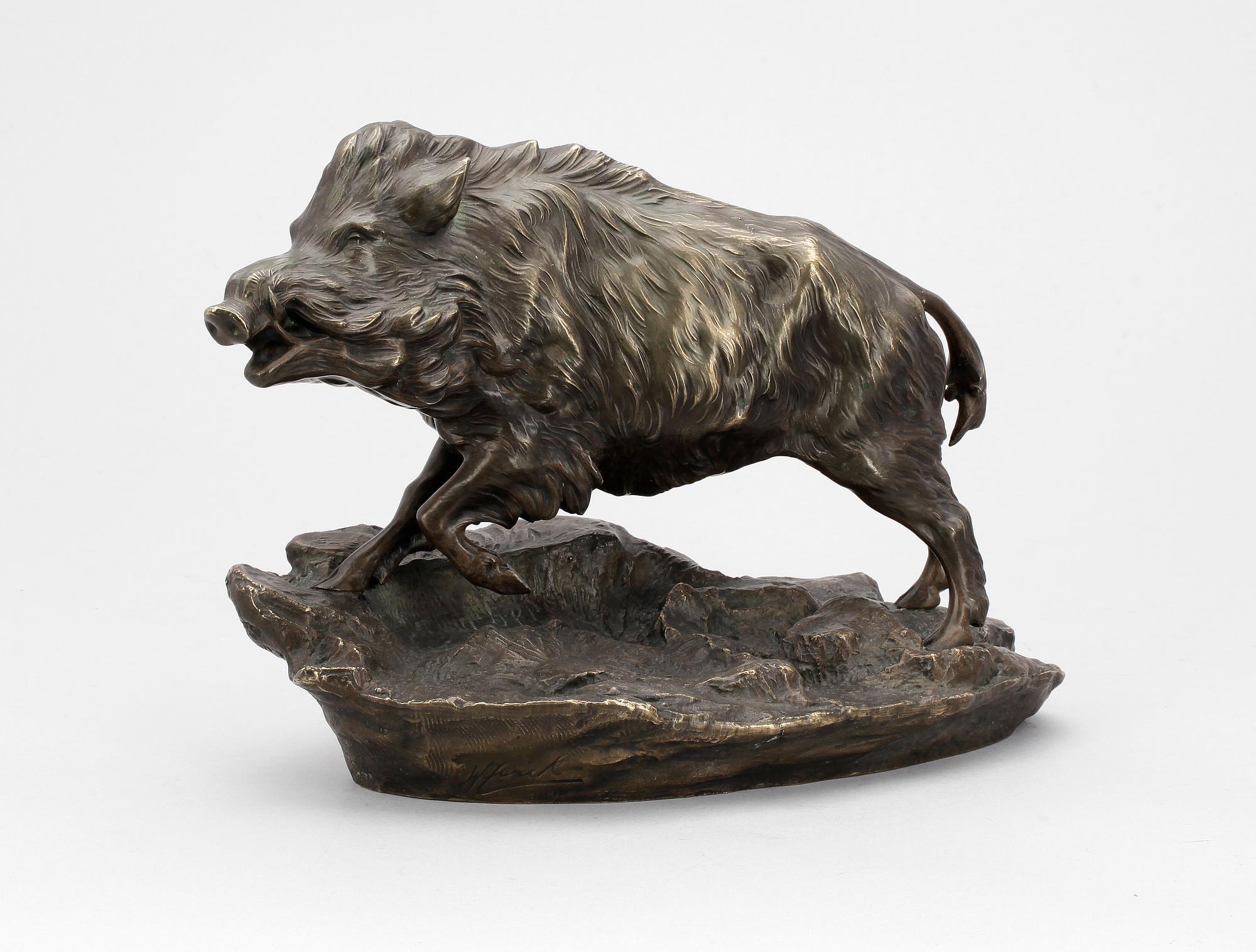 WILHELM ZWICK, skulptur, brons, Kayser. Sign.