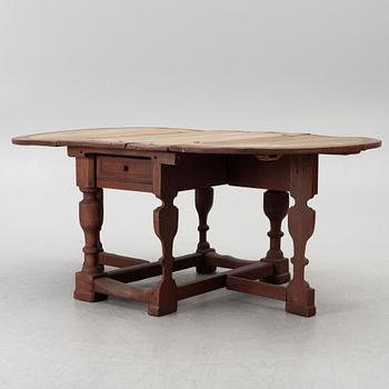 A swedish baroque gateleg table, first part 18th century.