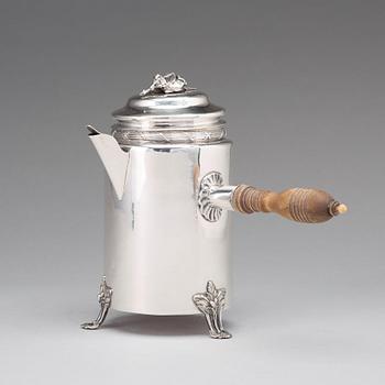 A Swedish 18th century silver coffee-pot, mark of Claes Ekman, Kristinehamn 1774.