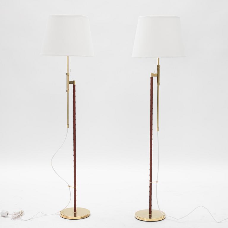 A pair of floor lamps, Möllers Armaturer, second par of the 20th Century.
