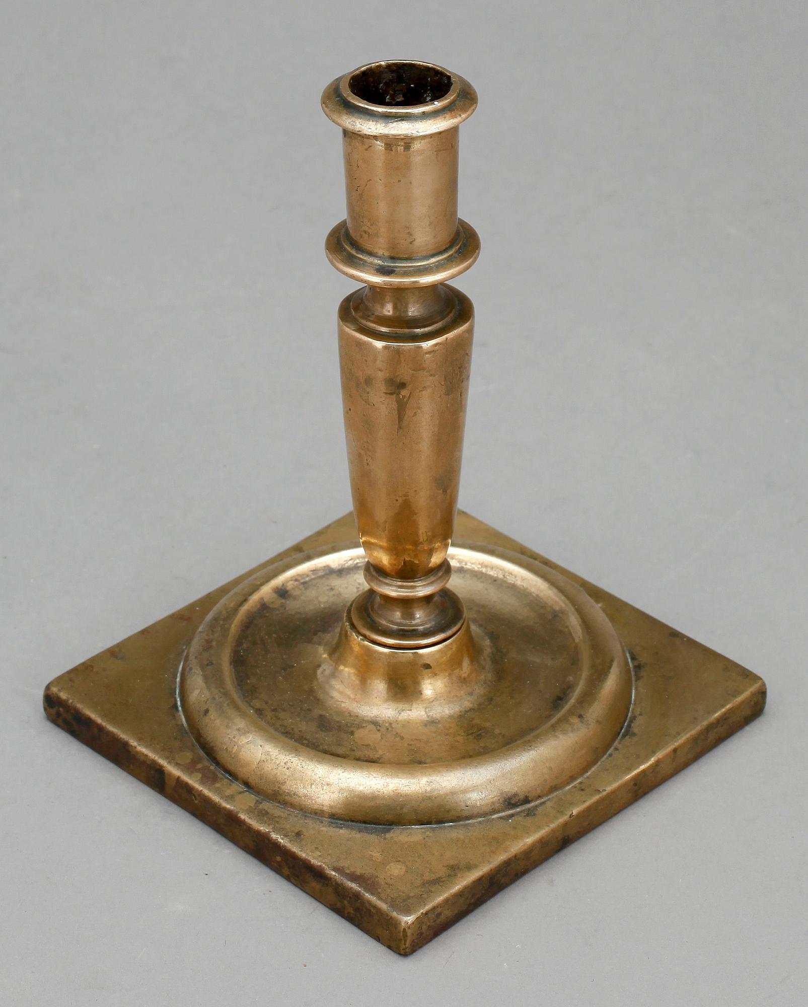 LJUSSTAKE, mässing, barock 1700-tal.
