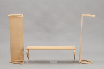 VÄGGHYLLOR, 3 st. "Artek". Alvar Alto. 1900-talets slut.