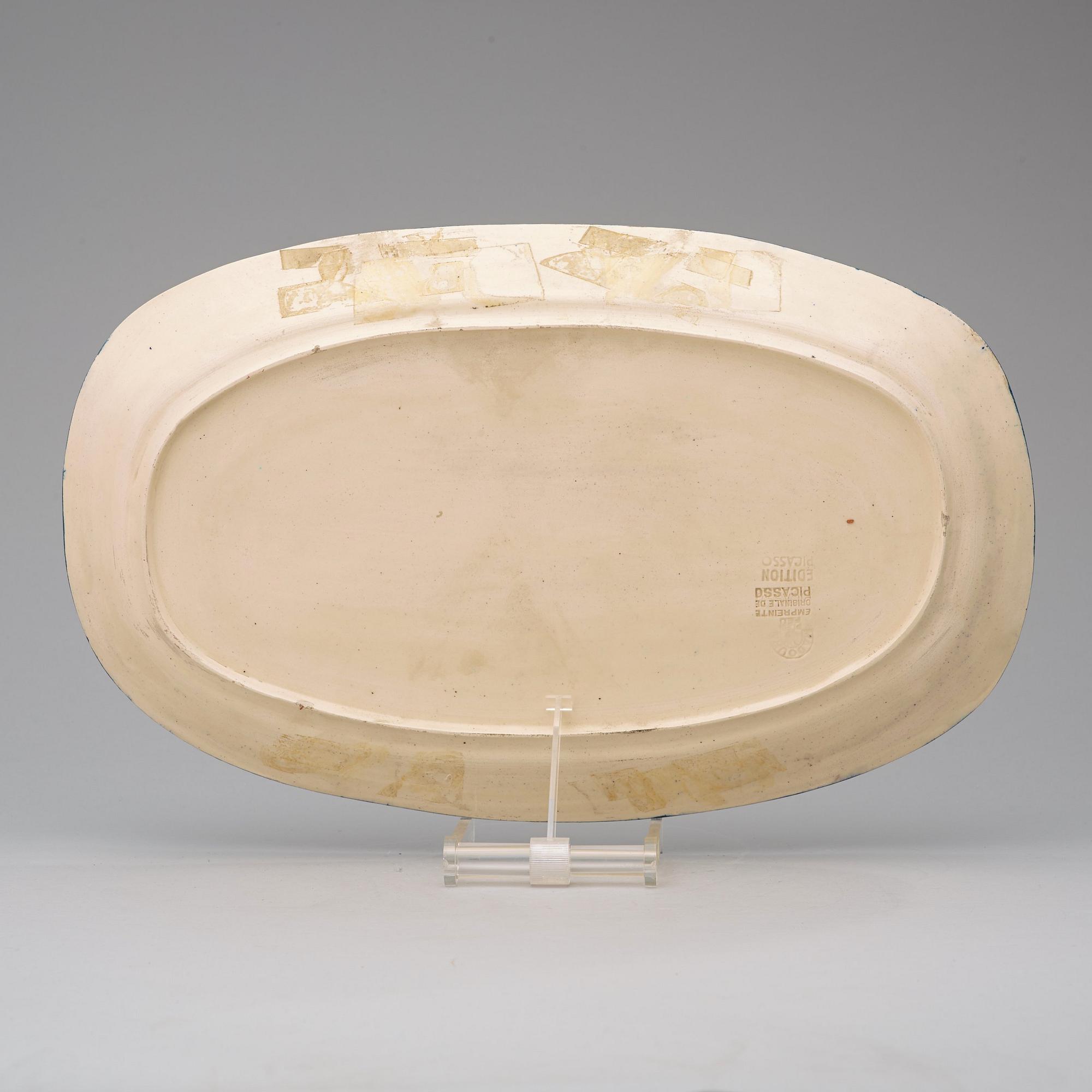 A Pablo Picasso 'Tête de chèvre de profil' faience dish, Madoura, Vallauris, France 1952.