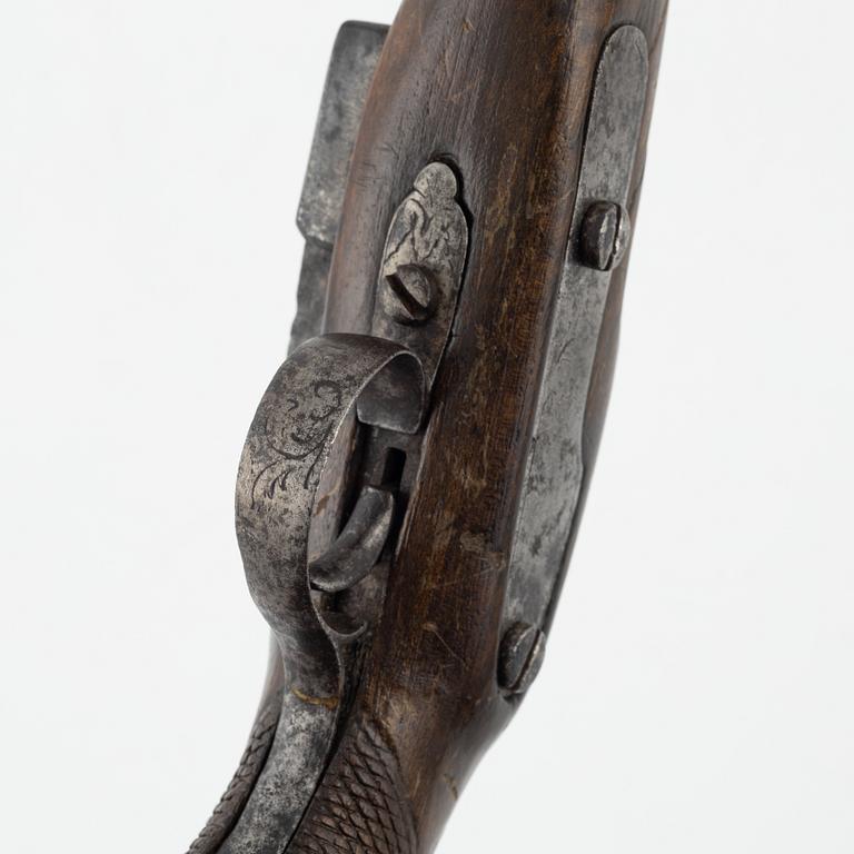 A Spanish converted percussion pistol from around the year 1800.