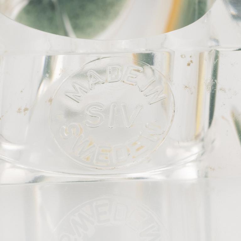 Siv Lagerström, three acrylic rings, 1970s.