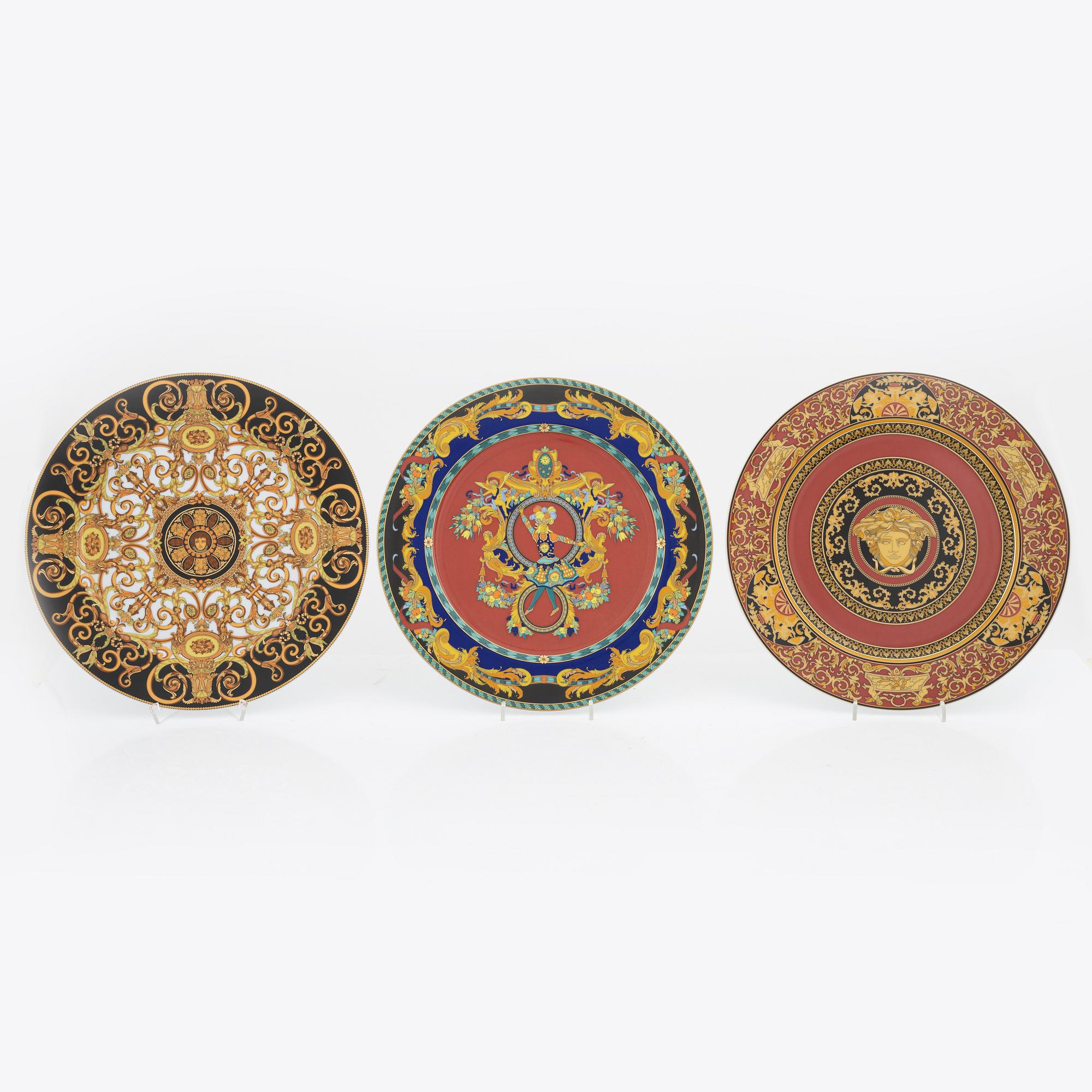 Versace, a set of 7 porcelain plates, Rosenthal.