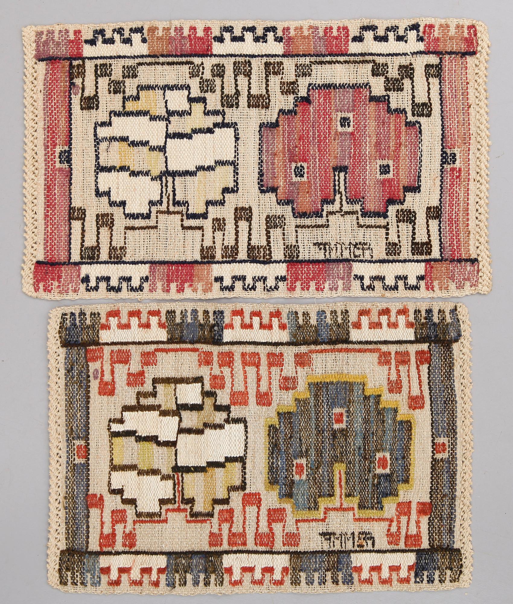 VÄVNADER, 2 st,  AB MMF Märta Måås-Fjätterström, 1900-talets mitt.