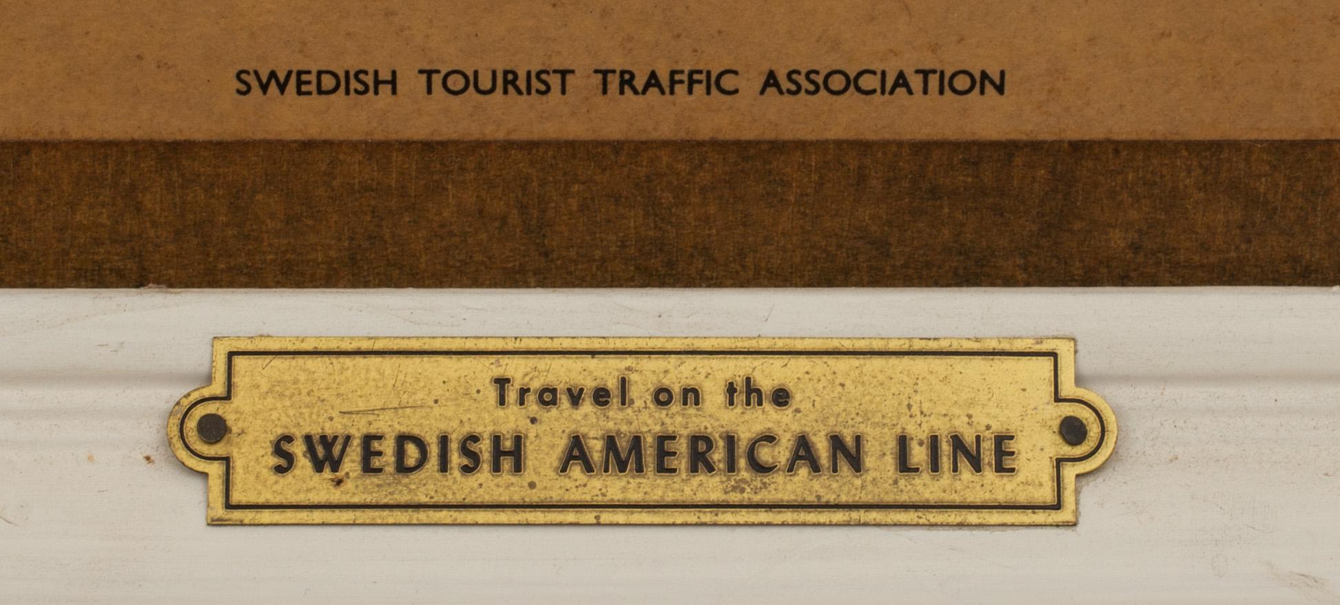 AFFISCH, "Sweden", Allhems förlag, Malmö 1900-talets mitt.
