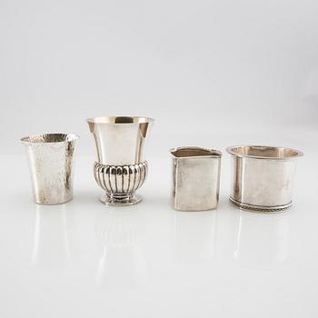 Pokaler/Vaser 4 st silver 1900-tal.