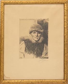 Anders Zorn, etching signed.