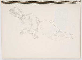 Lotte Laserstein, Skissblock med 23 teckningar varav 3 signerade.