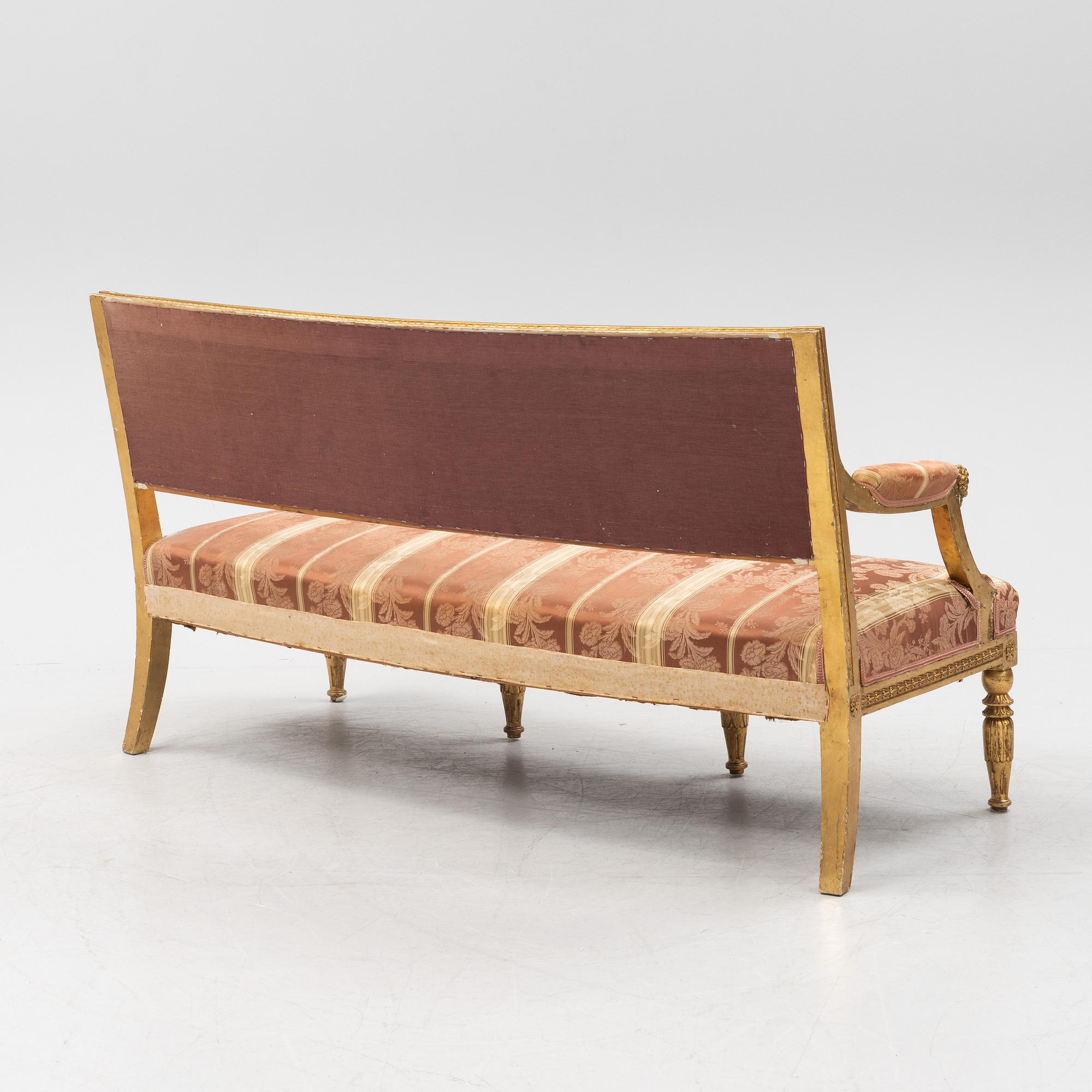 A late Gustvian style sofa, 19th Century.
