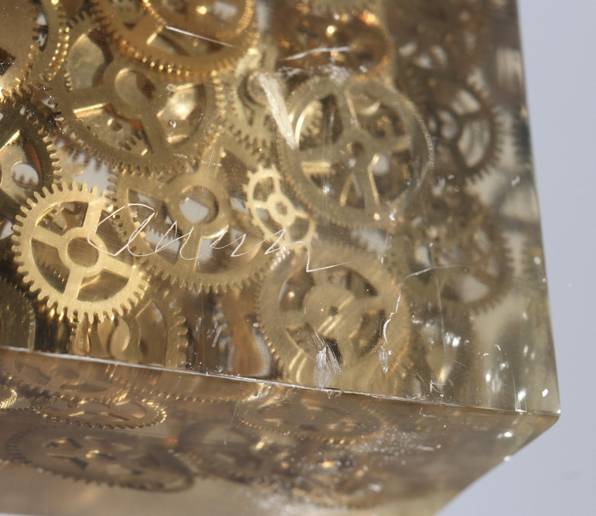 Arman (Armand Pierre Fernandez), Accumulation de rouages d´horlogerie.