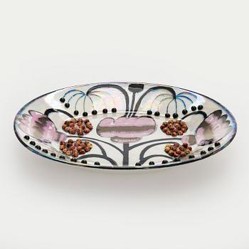 Birger Kaipiainen, dekorationstallrik, stengods signerad Kaipiainen, Arabia.