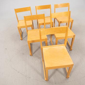 Sven Markelius, a set of stackable birch chairs.