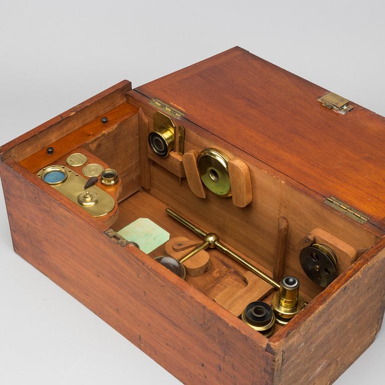 A Newton monocular microscope, mid 1800's.