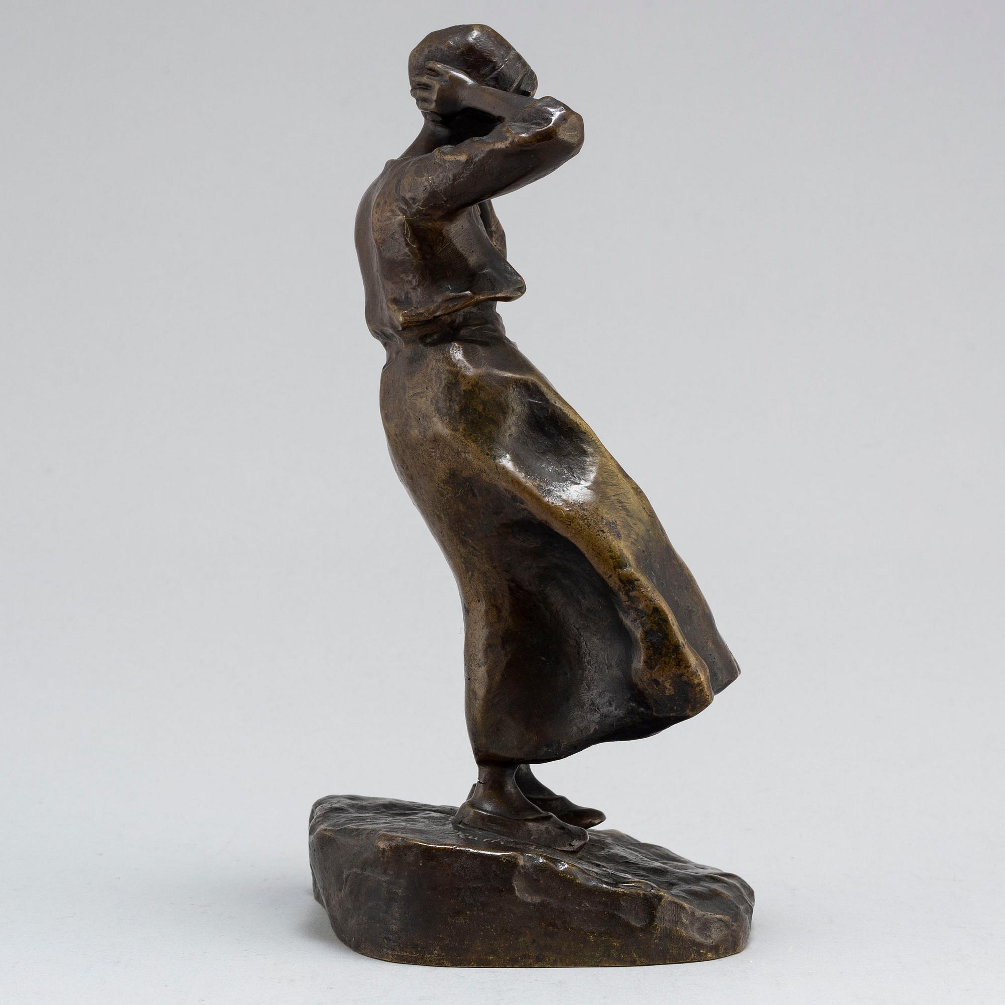Ruth Milles, "Flicka i blåst" (=Young woman in the wind).