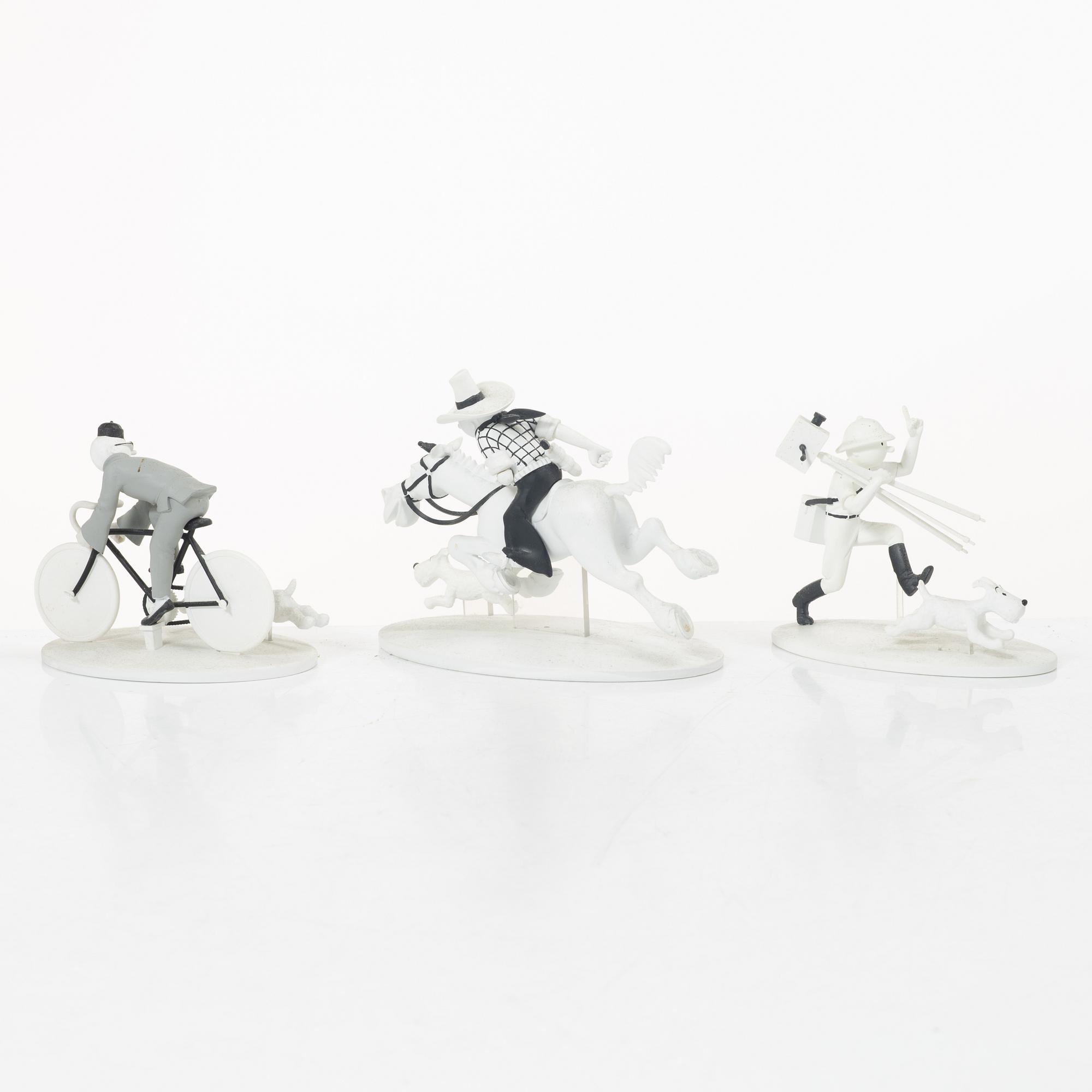 Tintin, collectible figures, 10 pcs, "Hors Serie", Hergé Moilins art, 2013-2015.