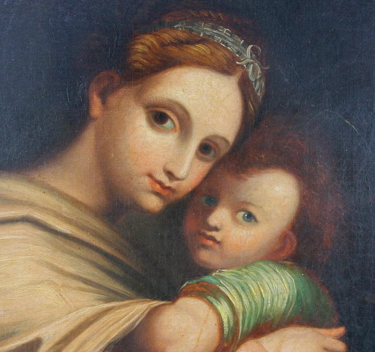 OKÄND KONSTNÄR, olja på duk, 1800-tal. Efter äldre mästare.