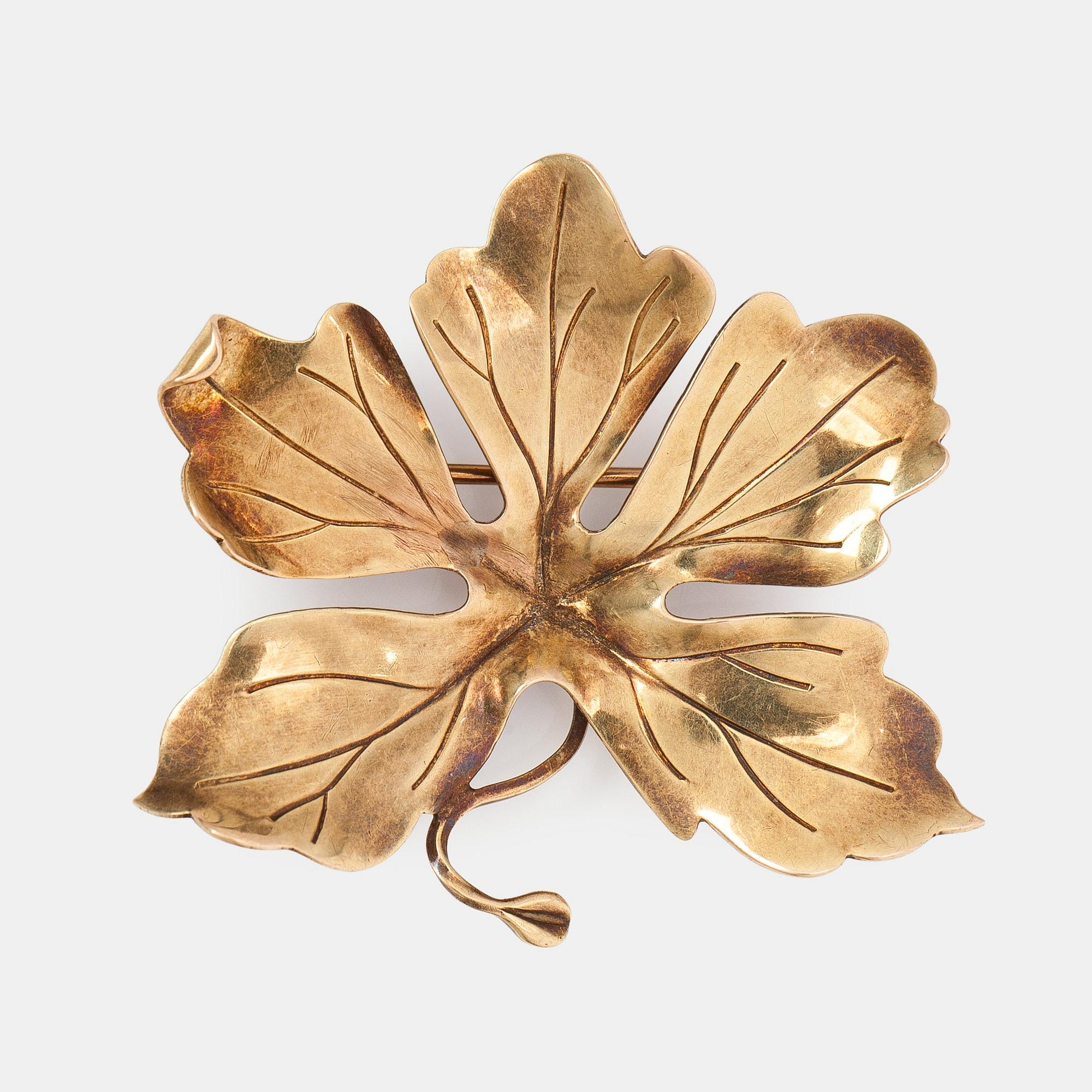 Gertrud Engel, Brosch, 14K guld. Anton Michelsen, Danmark 1950-tal.