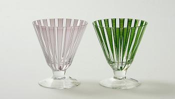 GLASSERVIS, 26 delar, "Strict", Bengt Orup, Johansfors.