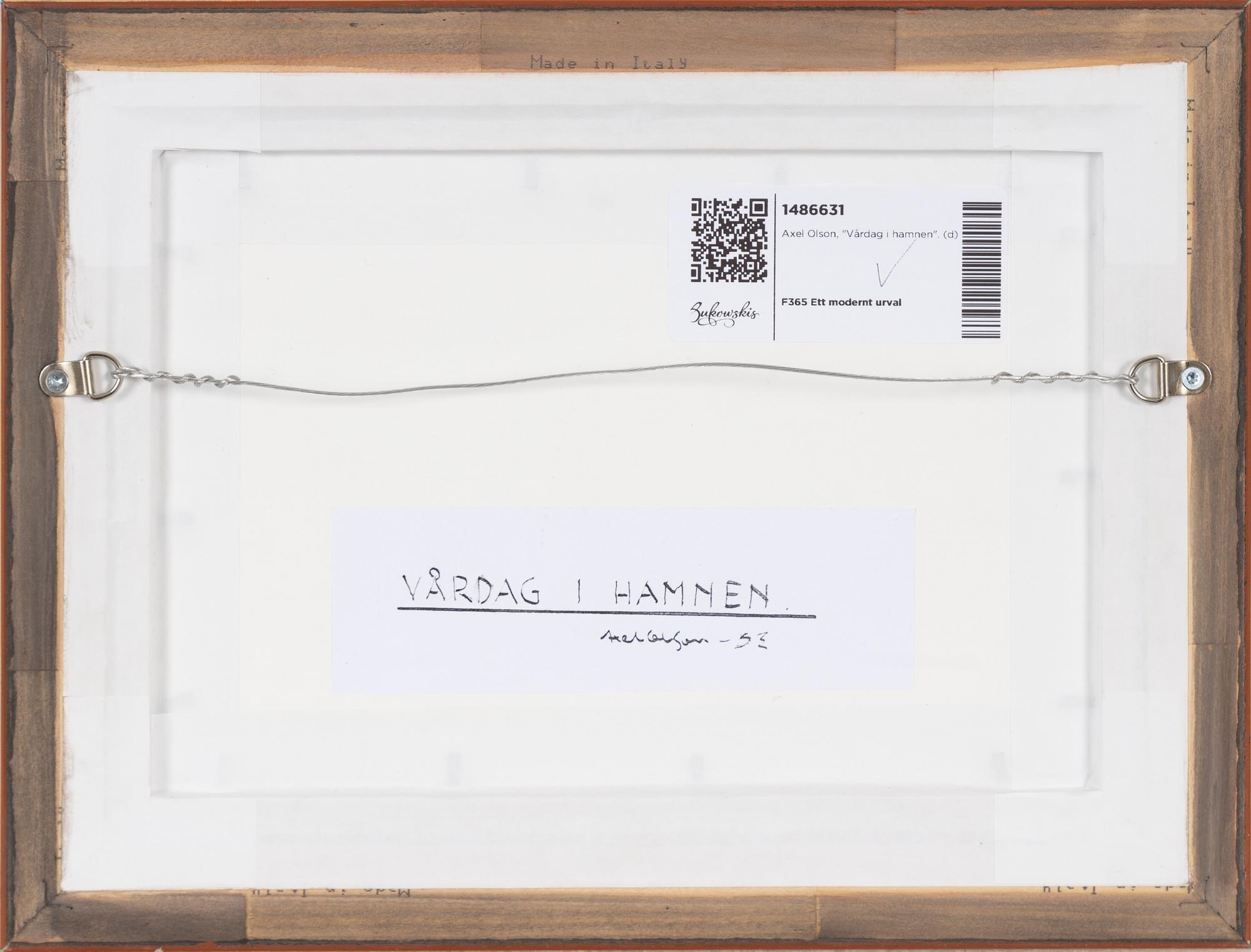 Axel Olson, "Vårdag i hamnen".