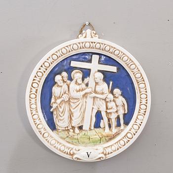 Väggreliefer 2 st Zaccagnini, Florens Italien 1900-talets mitt.