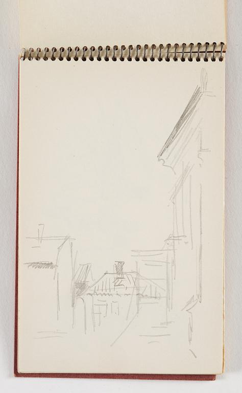 Lotte Laserstein, 10 små skissblock med teckningar.