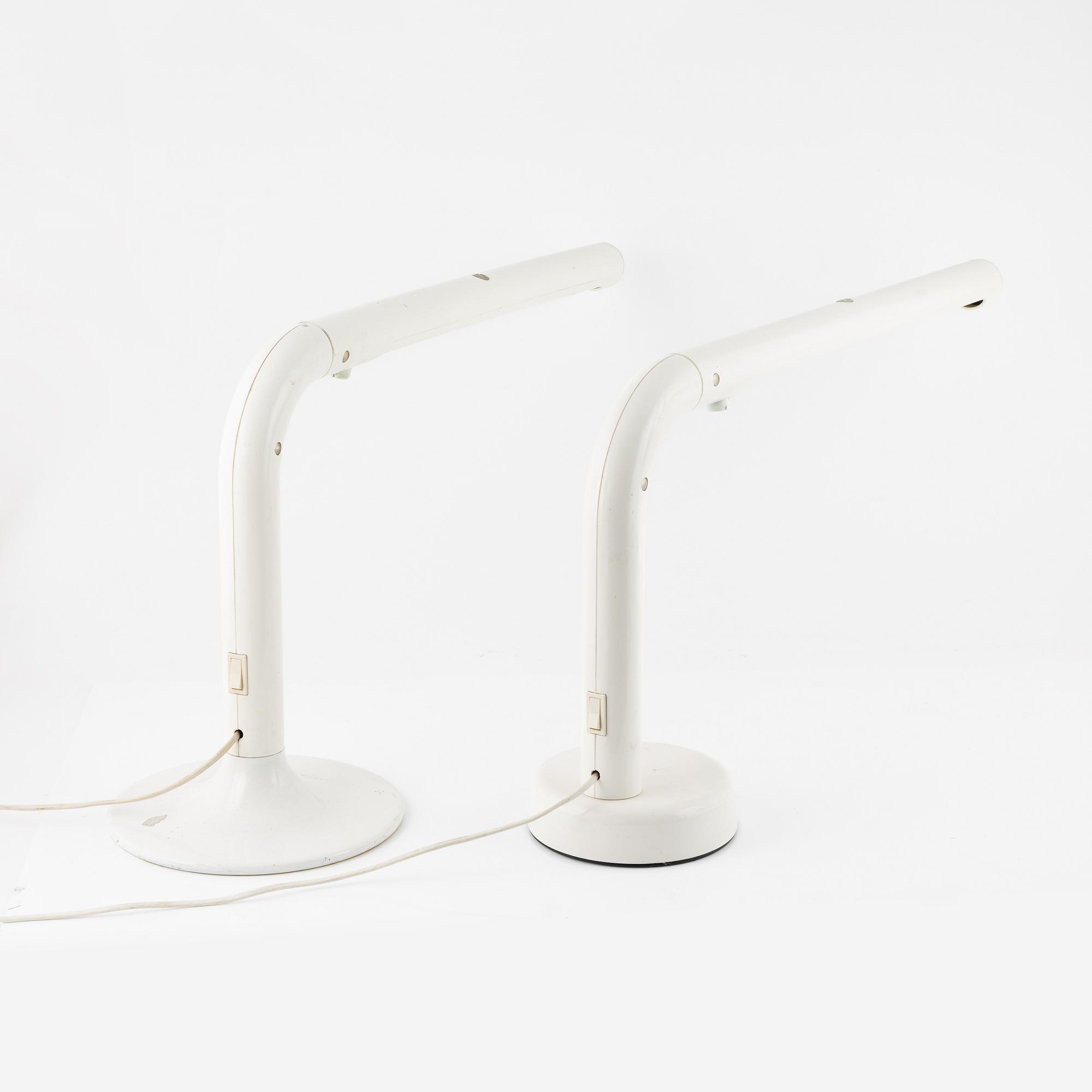 Anders Pehrson, two similar 'Tube' table lamps, Ateljé Lykten, 1970's.