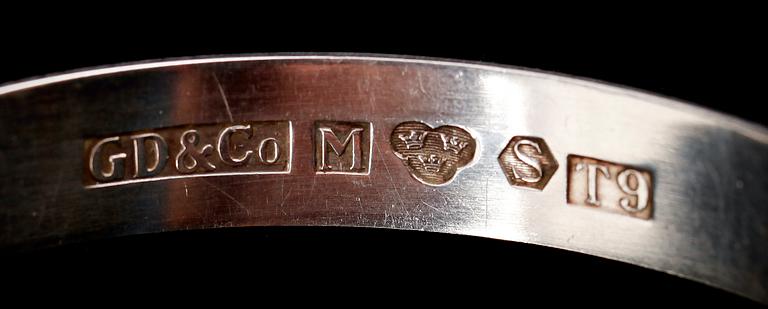 HÄNGE MED KEDJA SAMT ARMRING, silver och bergkristall, GD & Co, 1969.
