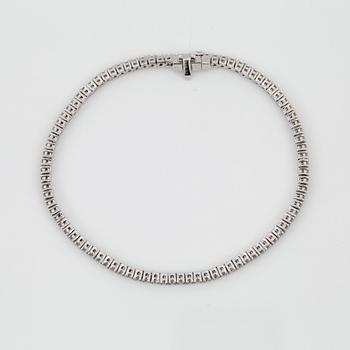 ARMBAND, rivière, 18k vitguld med briljantslipade diamanter tot ca 2.28ct.