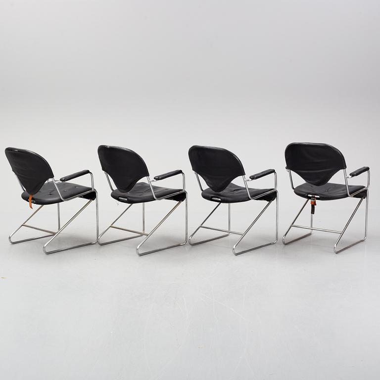 Four 'Sam' armchairs by Sam Larsson for Dux. Late 20th Century.