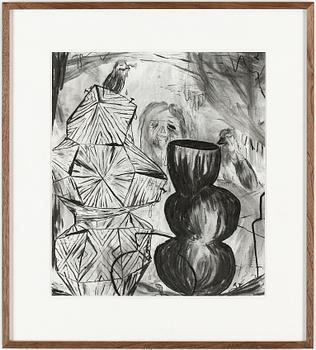 Daniel Jensen · DANIEL JENSEN, "Crystaline", blyerts och kol på papper, 2011.