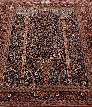 SEMI-ANTIQUE KASHAN DABIR. 158 x 108 cm.