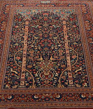 SEMI-ANTIQUE KASHAN DABIR. 158 x 108 cm.