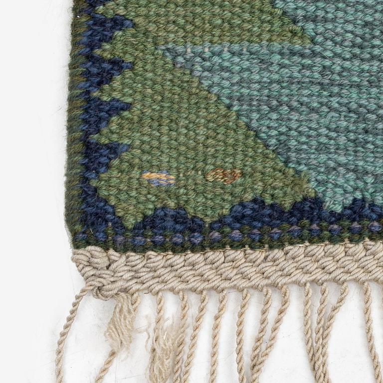Barbro Nilsson, a 'Tånga blå',  tapestry weave carpet, c. 345 x 277 cm, signed AB MMF BN.