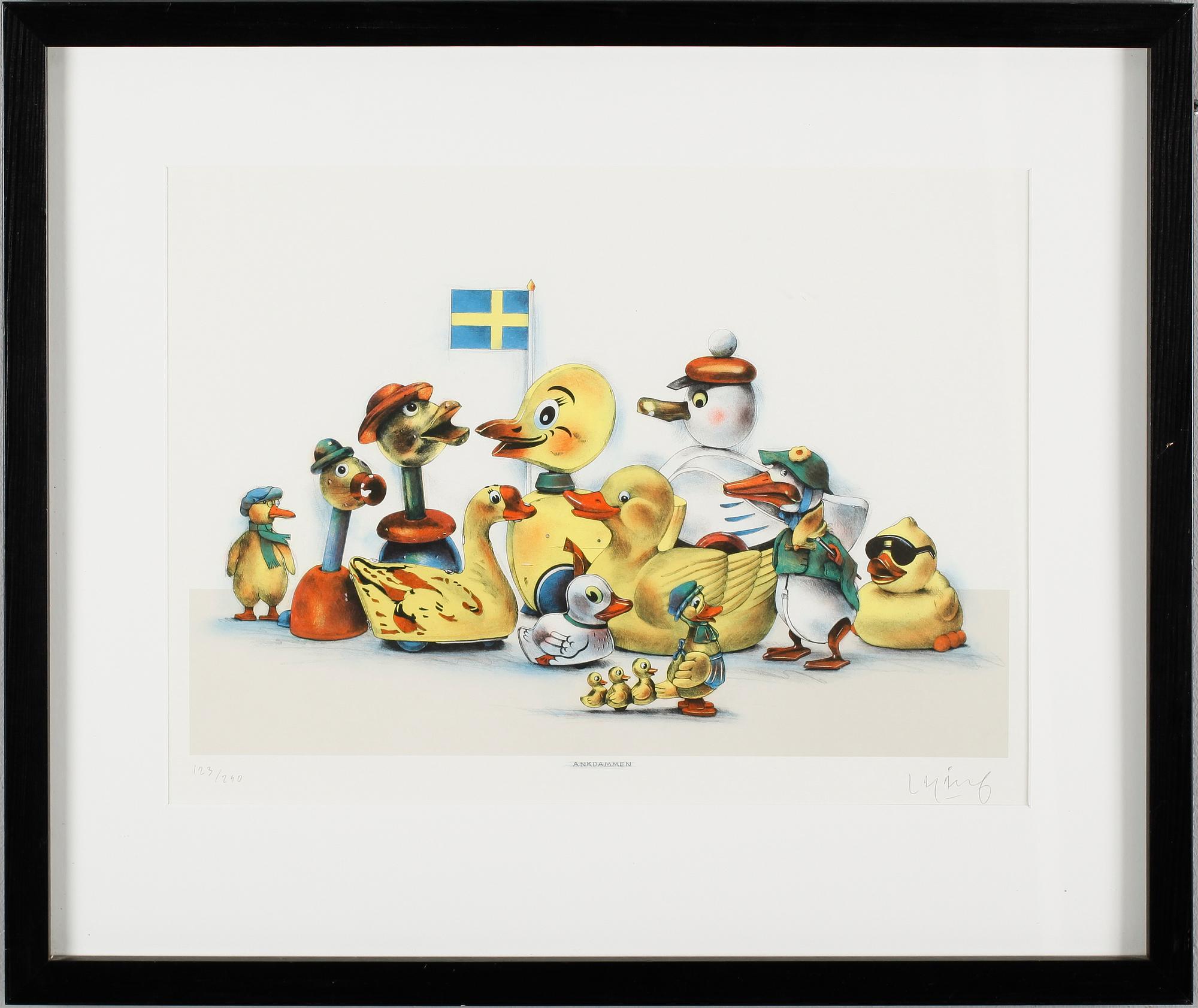 LASSE ÅBERG, färglitografi, signerad och numrerad 123/290.