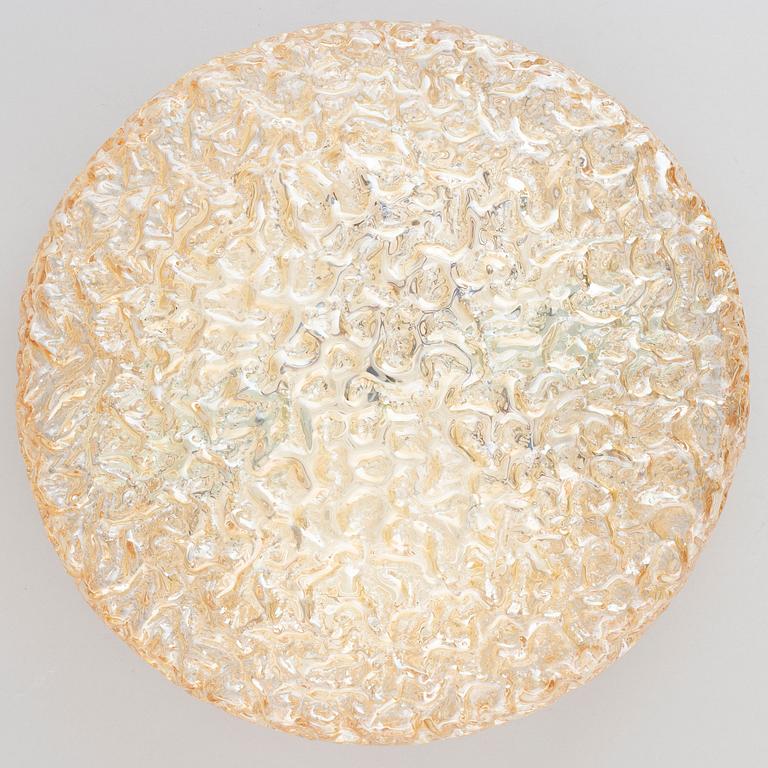 A Glashütte Limburg glas ceiling light, Germany.
