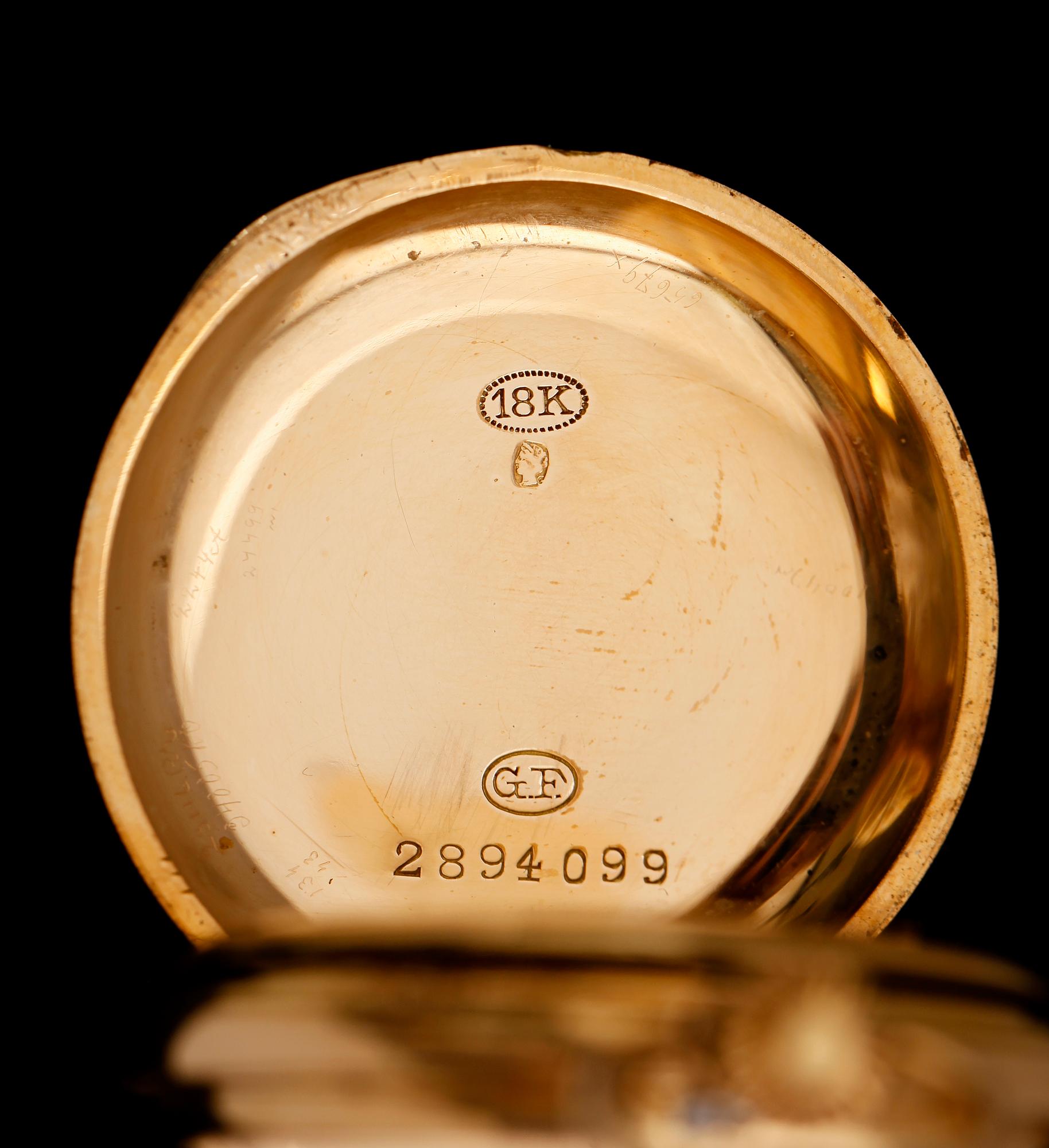 FICKUR, 18 k guld, savonett, Longines. Total vikt med urverk ca 40 gram.