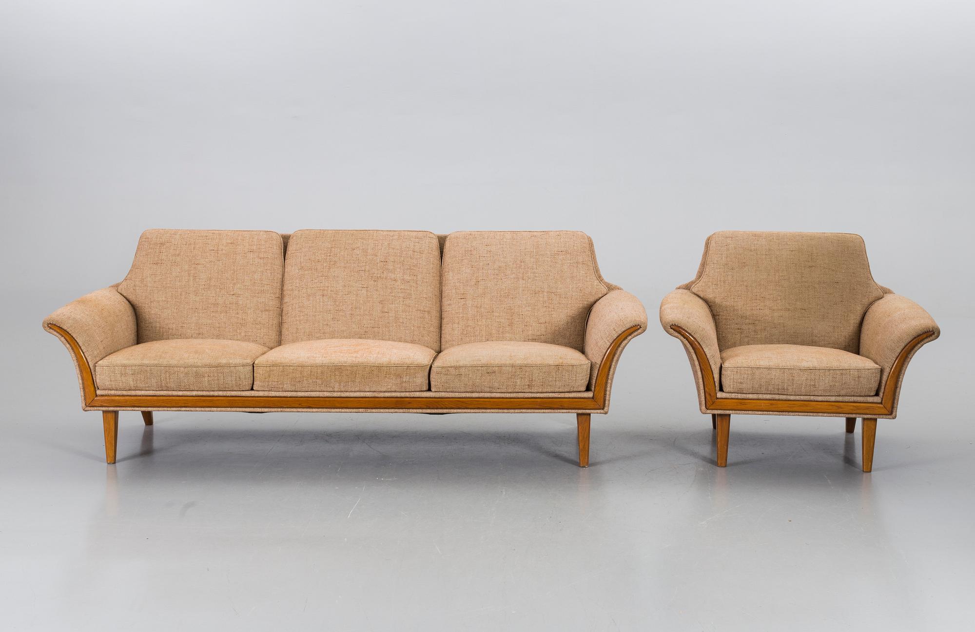 SOFFA och FÅTÖLJ, Bröderna Andersson, Sverige, 1950/60-tal.