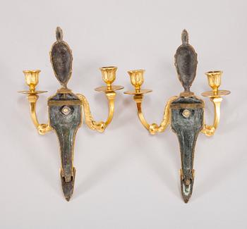 A PAIR OF WALL CANDELABRAS.