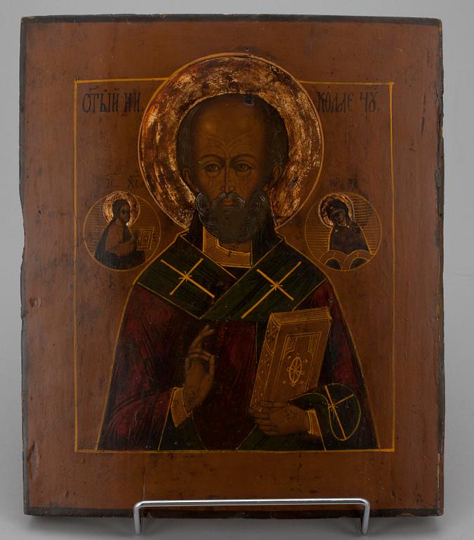 IKON, olja på pannå, Ryssland 1800-talets slut.