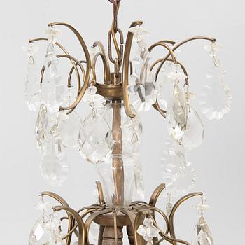 A Rococo style chandelier, mid-20th Century.