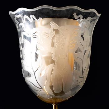 Bo Notini, golvlampa, Glössner & Co, Sverige 1940-50-tal.