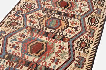 An antique central Anatolian kilim, possibly Konya, c. 339 x 140 cm.