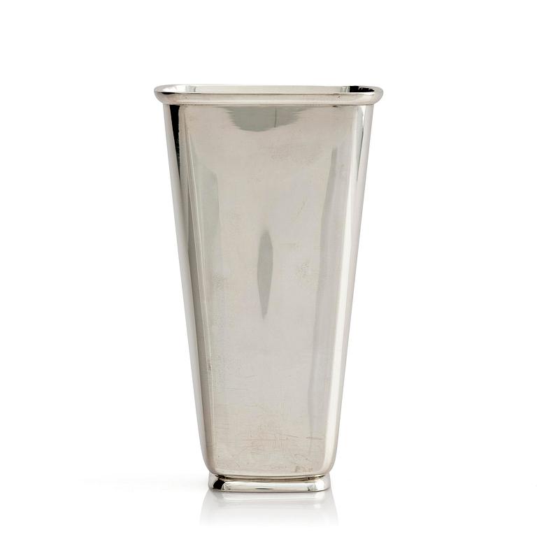 Åke Strömdahl, a sterling silver vase, company Hugo Strömdahl AB, Stockholm 1961.